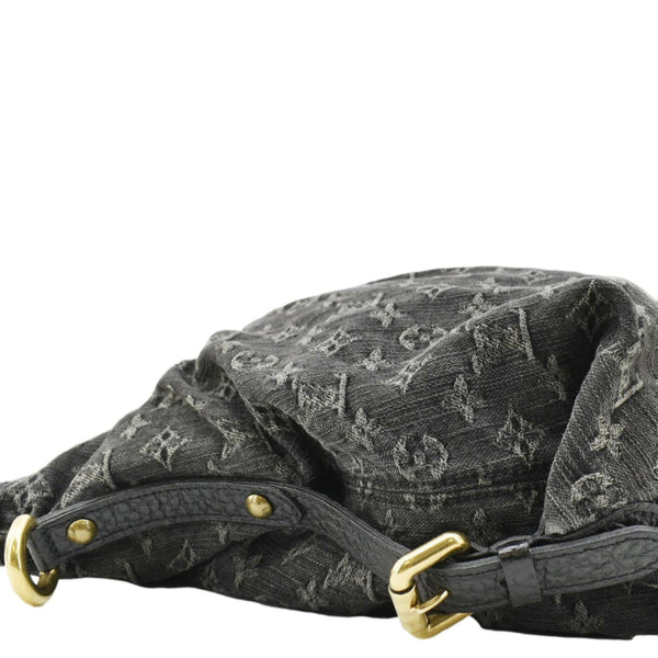 LOUIS VUITTON Neo Cabby MM Monogram Denim Hobo Bag Black