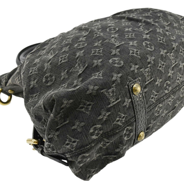 LOUIS VUITTON Neo Cabby MM Monogram Denim Hobo Bag Black