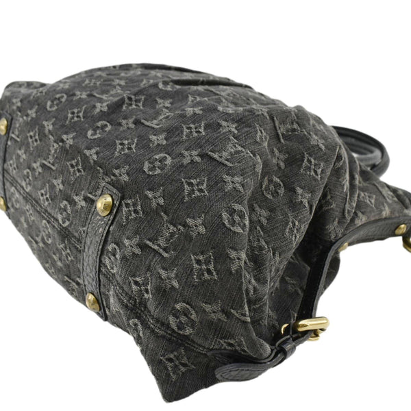 LOUIS VUITTON Neo Cabby MM Monogram Denim Hobo Bag Black