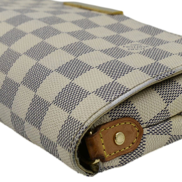 LOUIS VUITTON Favorite MM Damier Azur Crossbody Bag White