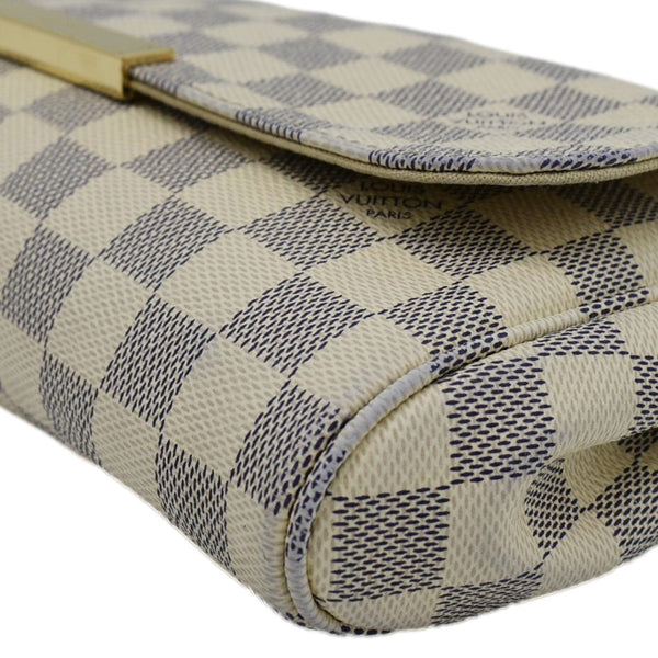 LOUIS VUITTON Favorite MM Damier Azur Crossbody Bag White
