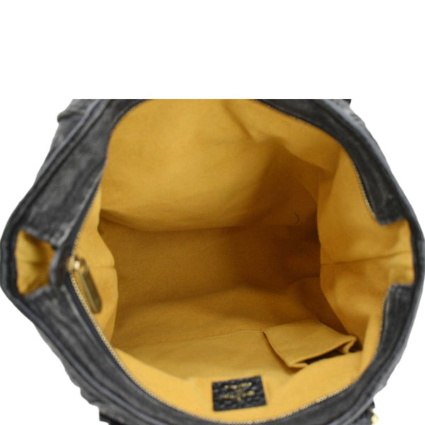 LOUIS VUITTON Neo Cabby MM Monogram Denim Hobo Bag Black