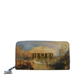 LOUIS VUITTON Turner Print Canvas Zippy Wallet Blue