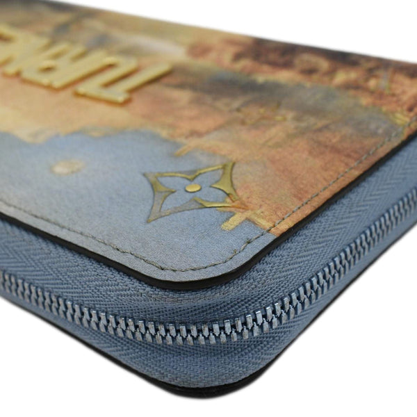 LOUIS VUITTON Turner Print Canvas Zippy Wallet Blue
