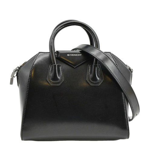 GIVENCHY Antigona Mini Leather Shoulder Bag Black
