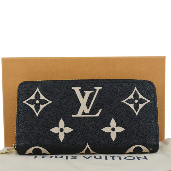 LOUIS VUITTON Zip Around Monogram Empreinte Leather Wallet Bicolor