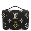LOUIS VUITTON Metis Pochette Bicolor Empreinte Leather Crossbody Bag Black