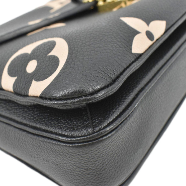 LOUIS VUITTON Metis Pochette Bicolor Empreinte Leather Crossbody Bag Black