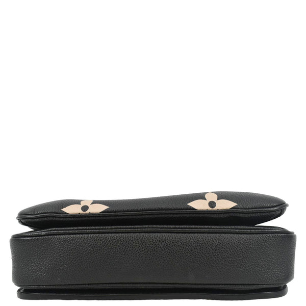 LOUIS VUITTON Metis Pochette Bicolor Empreinte Leather Crossbody Bag Black