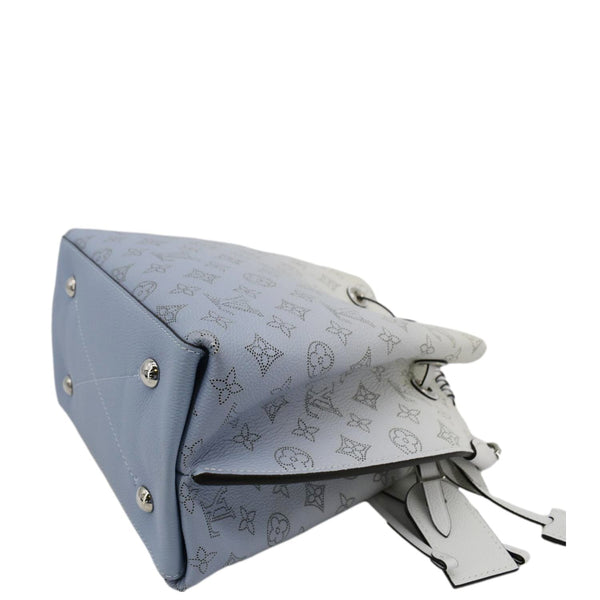 LOUIS VUITTON Muria Mahina Perforated Leather Shoulder Bag Light Blue