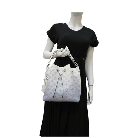 LV Muria Mahina Perforated Leather Light Blue Shoulder Bag  dummy look