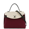 LOUIS VUITTON Lockme Ever MM Leather Crossbody Bag Maroon