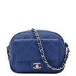 CHANEL CC Day Camera Small Caviar Leather Crossbody Bag Blue