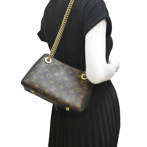 LOUIS VUITTON Surene BB Monogram Canvas Shoulder Bag Black