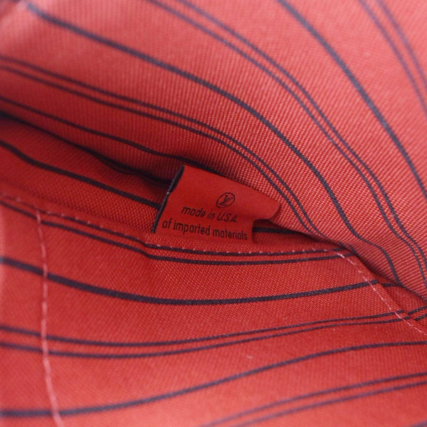 LOUIS VUITTON Neverfull Damier Ebene Pochette Wristlet Pouch Brown