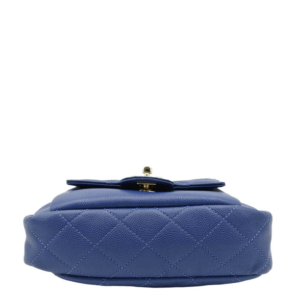 CHANEL CC Day Camera Small Caviar Leather Crossbody Bag Blue