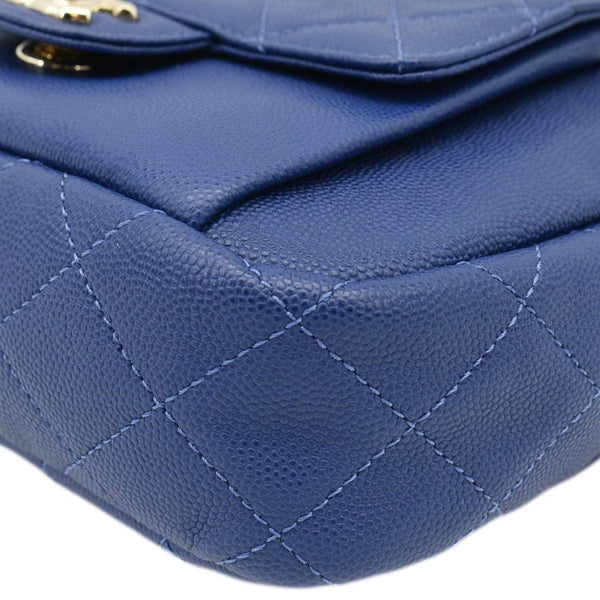 CHANEL CC Day Camera Small Caviar Leather Crossbody Bag Blue