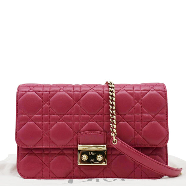 CHRISTIAN DIOR Miss Dior Promenade Cannage Quilted Leather front look