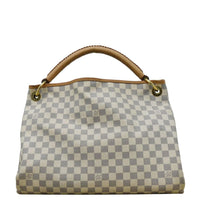 LOUIS VUITTON  Artsy MM Damier Azur Hobo Shoulder Bag White