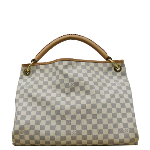 LOUIS VUITTON  Artsy MM Damier Azur Hobo Shoulder Bag White
