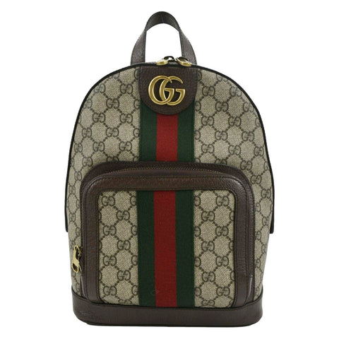 GUCCI Ophidia Small GG Supreme Canvas Backpack Beige 547965