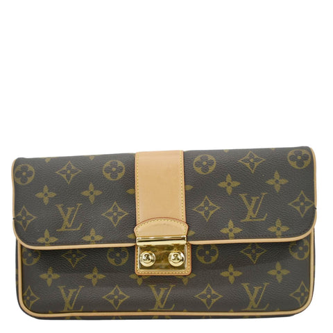 LOUIS VUITTON Sofia Coppola Monogram Canvas Clutch Brown