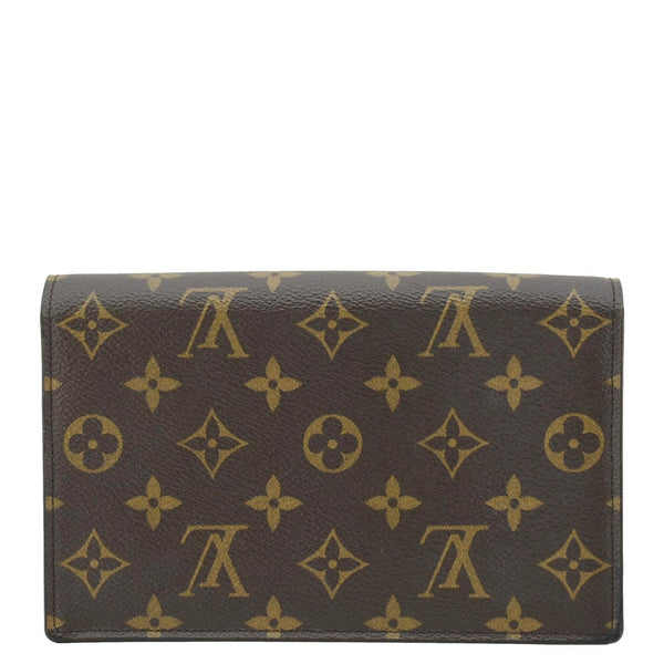 LOUIS VUITTON Flore Monogram Canvas Chain Wallet Fuchsia