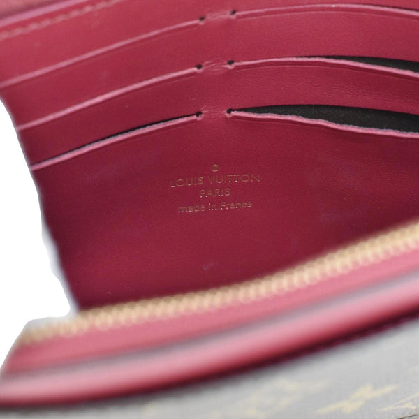 LOUIS VUITTON Flore Monogram Canvas Chain Wallet Fuchsia