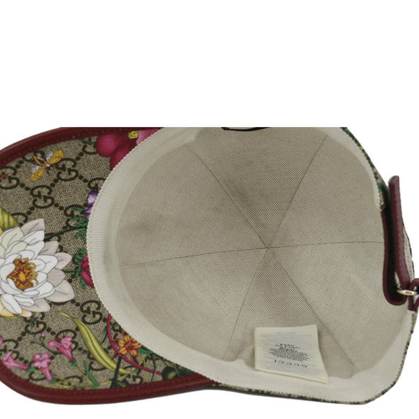 GUCCI Claudia Baseball GG Supreme Flora Canvas Hat Red 58 CM 603986