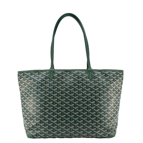 GOYARD Artois MM Canvas Tote Shoulder Bag Green