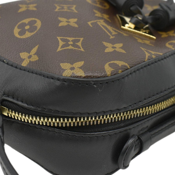 LOUIS VUITTON Saintonge Monogram Canvas Shoulder Bag Noir Black