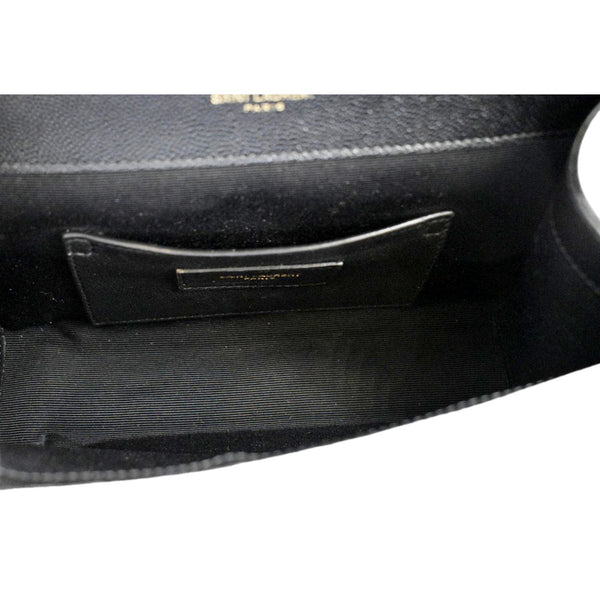 YVES SAINT LAURENT Envelope Leather Chain Crossbody Bag Small Black