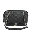 CHANEL Camera Quilted Caviar Leather Shoulder Bag Black
