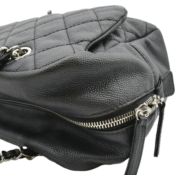 CHANEL Camera Quilted Caviar Leather Shoulder Bag Black