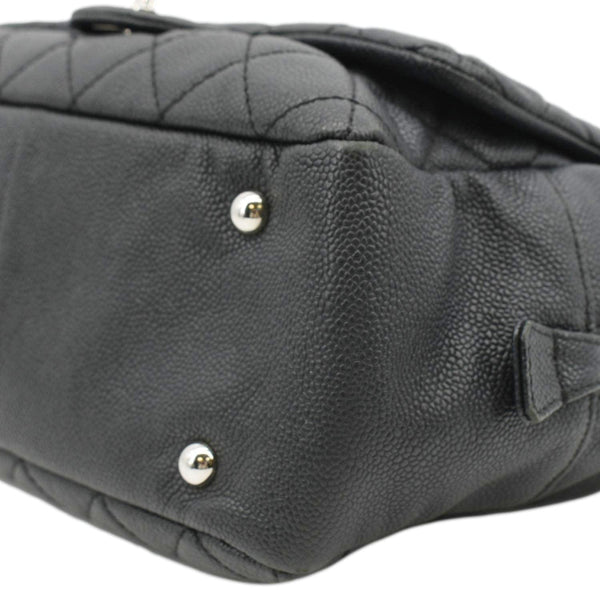 CHANEL Camera Quilted Caviar Leather Shoulder Bag Black