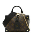 LOUIS VUITTON Petite Malle Souple Monogram Canvas Shoulder Bag Black