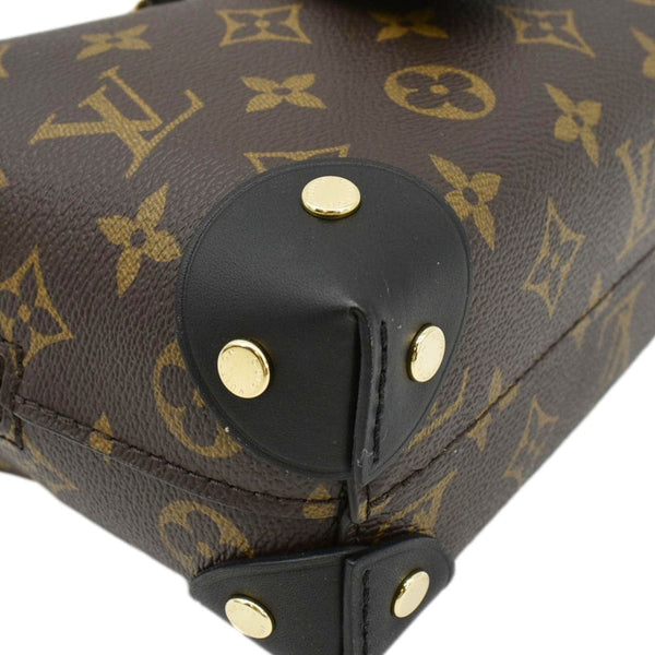 LOUIS VUITTON Petite Malle Souple Monogram Canvas Shoulder Bag Black