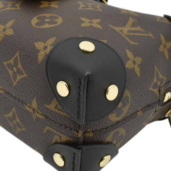 LOUIS VUITTON Petite Malle Souple Monogram Canvas Shoulder Bag Black