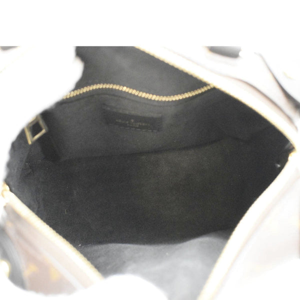LOUIS VUITTON Petite Malle Souple Monogram Canvas Shoulder Bag Black