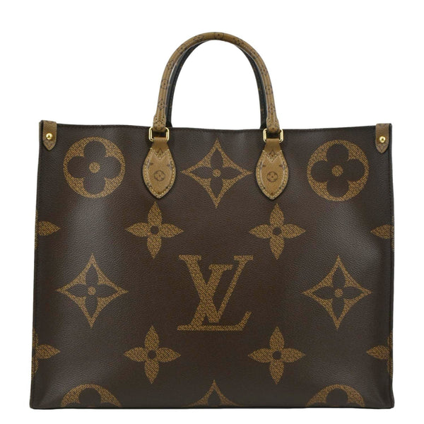 LOUIS VUITTON Onthego GM Monogram Marvel Brown Shoulder bag with front view