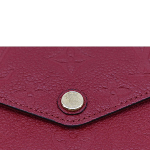LOUIS VUITTON Felicie Monogram Empreinte Leather Pochette Crossbody Bag Red