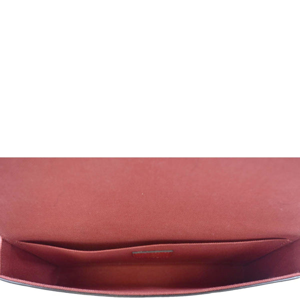 LOUIS VUITTON Felicie Monogram Empreinte Leather Pochette Crossbody Bag Red