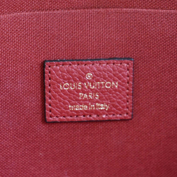 LOUIS VUITTON Felicie Monogram Empreinte Leather Pochette Crossbody Bag Red