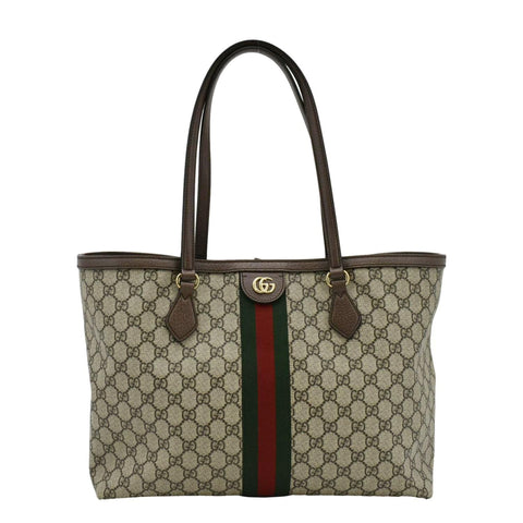 GUCCI Ophidia  Medium GG Supreme Tote Shoulder Bag Beige 631685