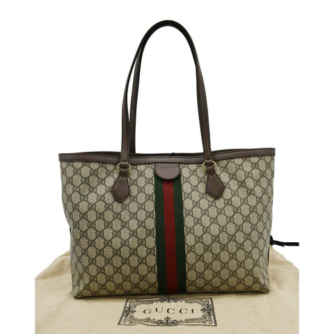 GUCCI Ophidia  Medium GG Supreme Tote Shoulder Bag Beige 631685