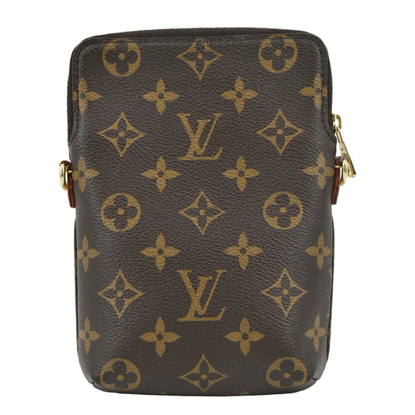 LOUIS VUITTON Utility Phone Sleeve Monogram Canvas Crossbody Bag Brown