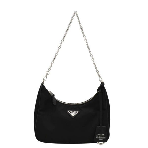 PRADA Re-Edition Shoulder Bag Black front side