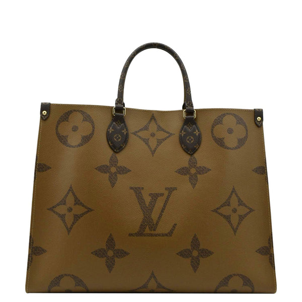LOUIS VUITTON Onthego GM Giant Tote Bag Brown front look