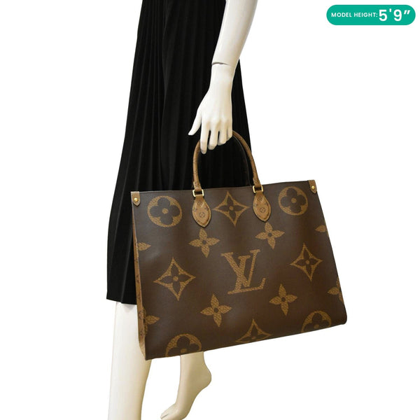 LOUIS VUITTON Onthego GM Giant Tote Bag Brown  dummmy look