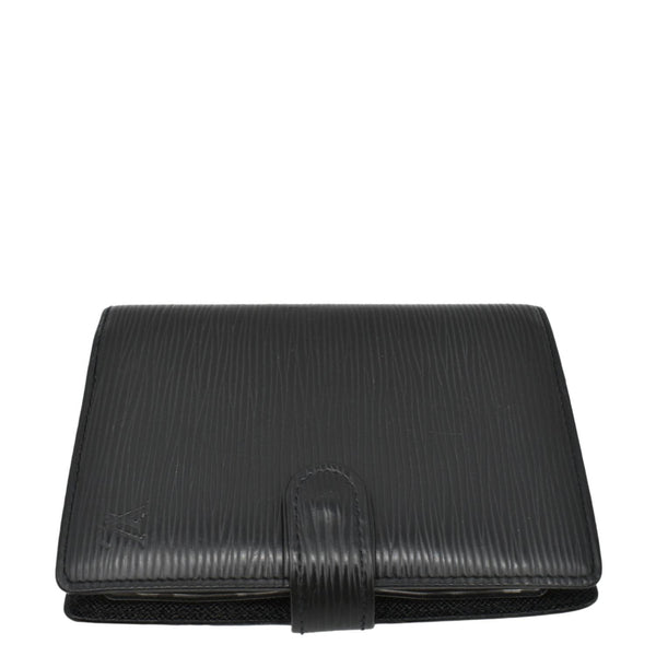 LOUIS VUITTON Ring Agenda Small Epi Leather Organizer Cover Black